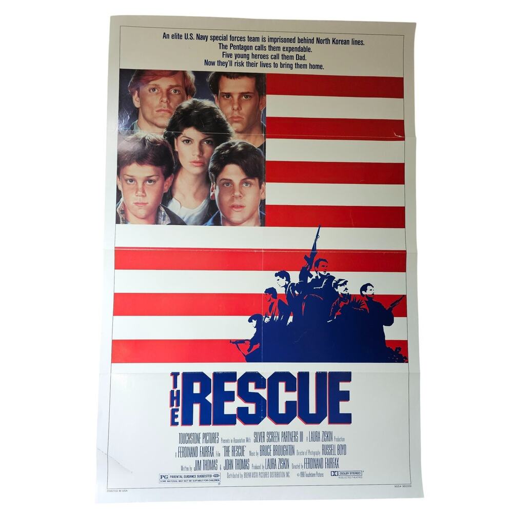 THE RESCUE-MOVIE 1 SHEET MOVIE POSTER 1988 NAVY SEALS KEVIN DILLON 27"x40"